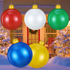 DERTE ornaments hung on porch railing creating cheerful entrance