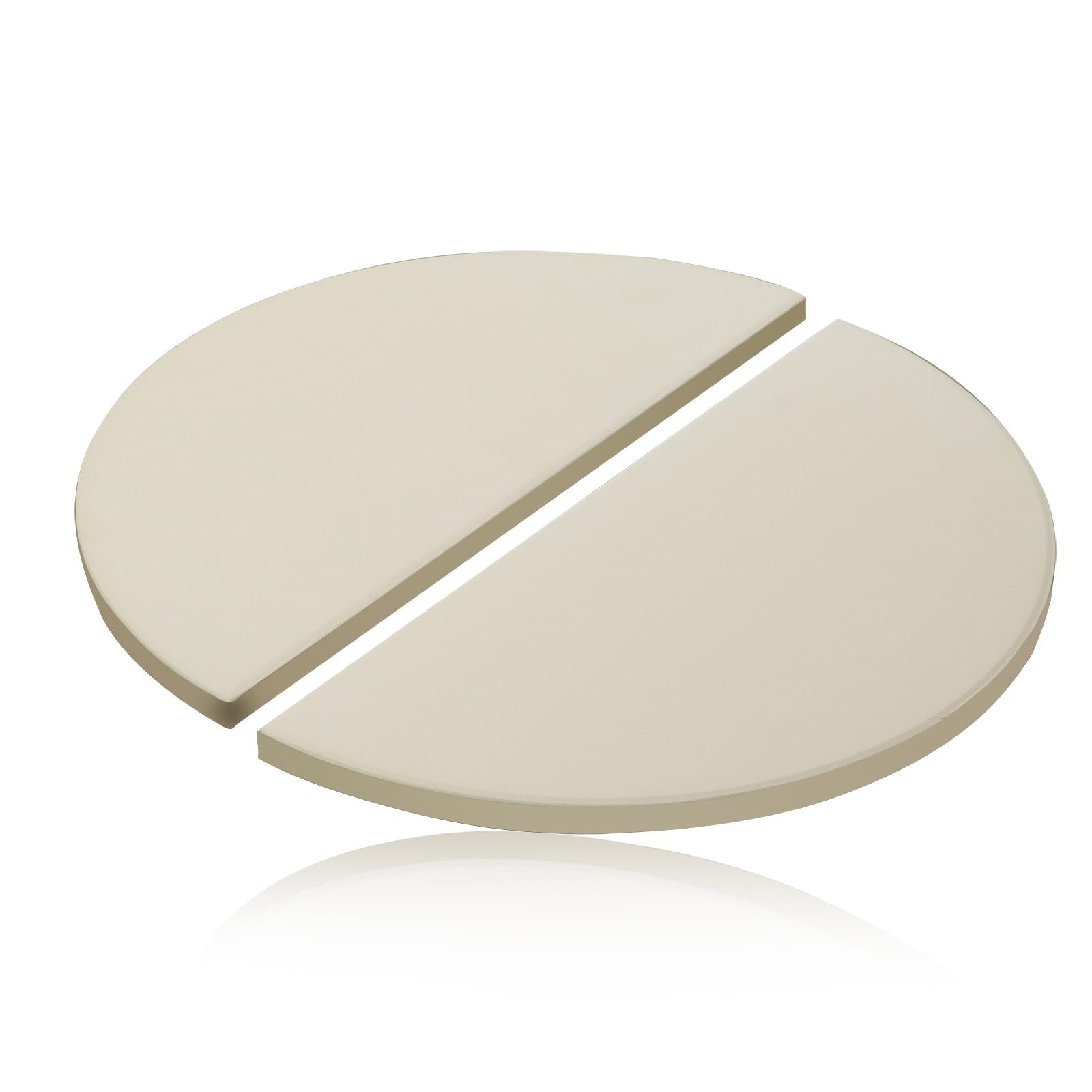 Derurizy half‑moon plates front view showing clean fit and durable build benefits