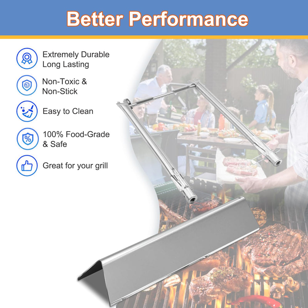 Derurizy installed in Weber Spirit grill demonstrating restored coverage