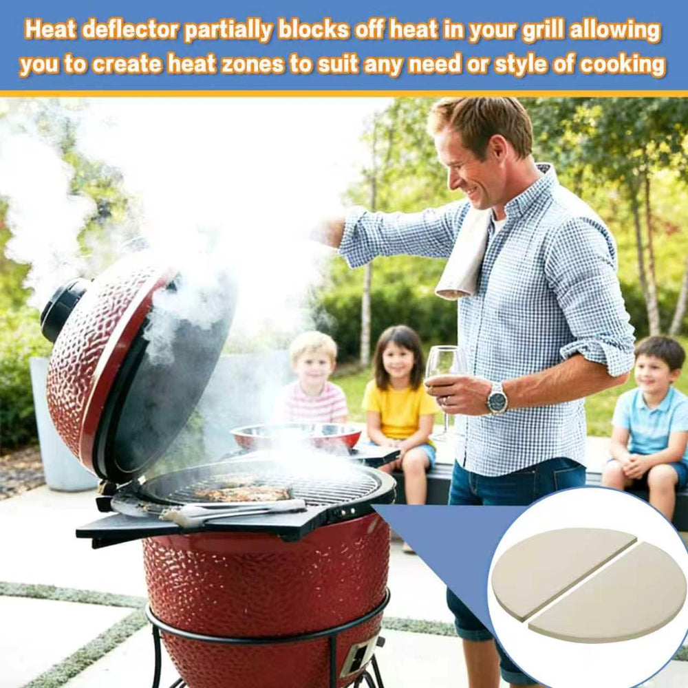 Derurizy plate beside grill grate showing scale and easy replacement benefit