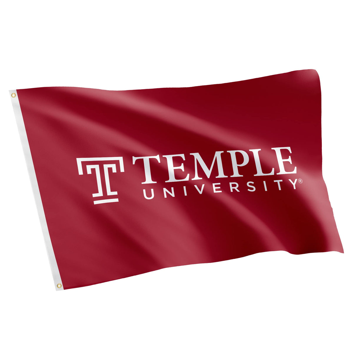 Desert Cactus Temple University flag front view showing bold logo and vibrant colors