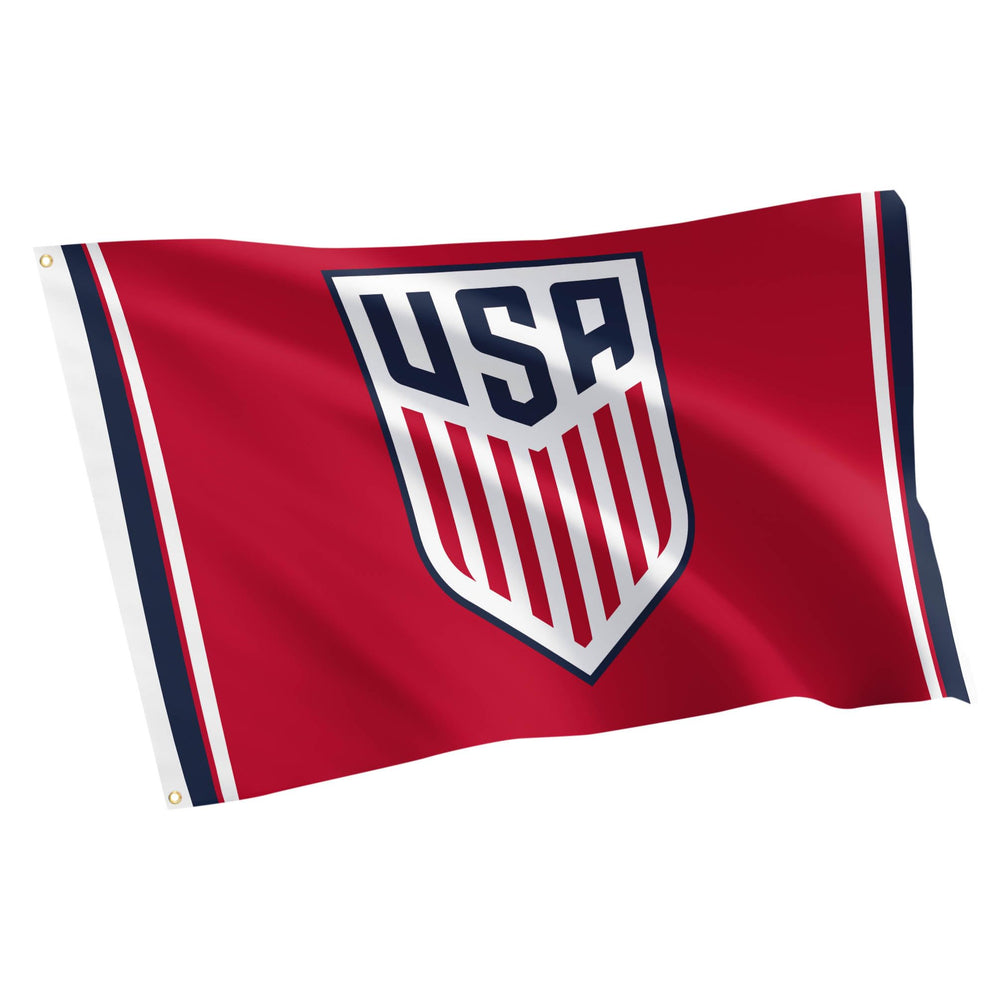 Desert Cactus flag front view showing bold USMNT colors and clear graphics for visibility