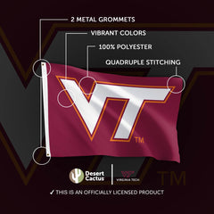 Desert Cactus flag back visibility demonstrating design readable from both sides
