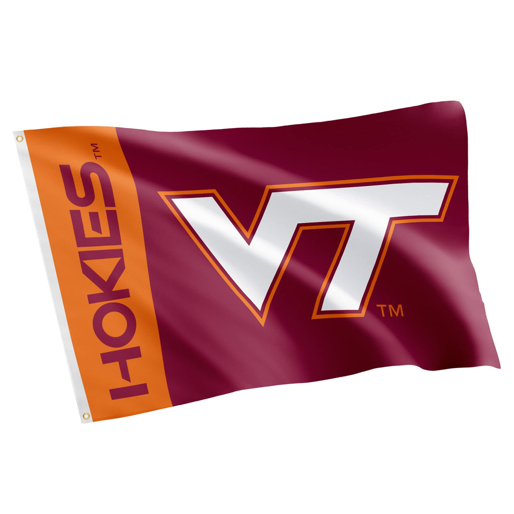 Desert Cactus Virginia Tech flag front view showing clear team logo and vibrant colors