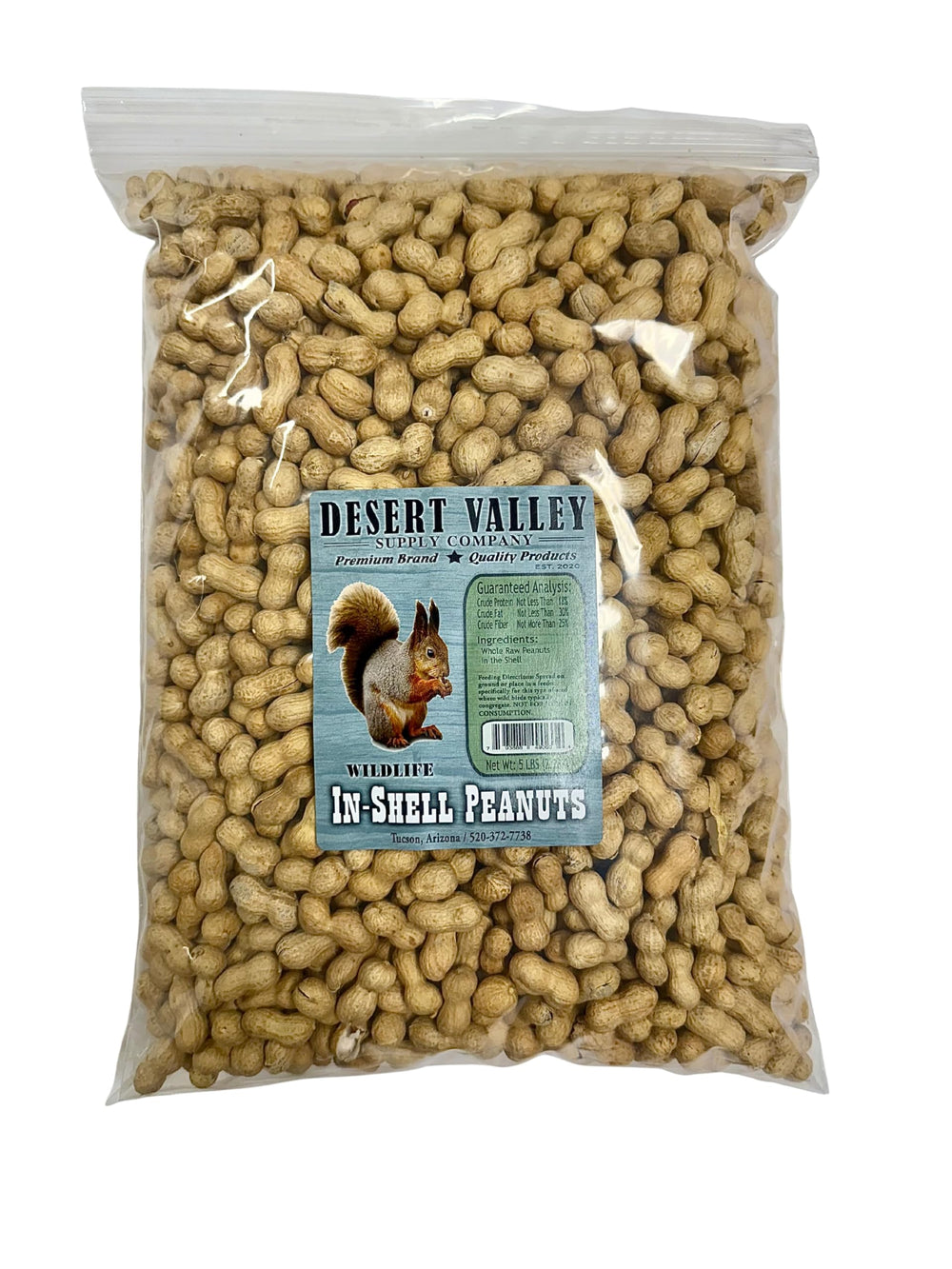 Desert Valley Supply front packaging showing 5 lb bag and brand benefit