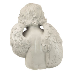 Design Toscano close-up of cherub face showing peaceful expression and detail