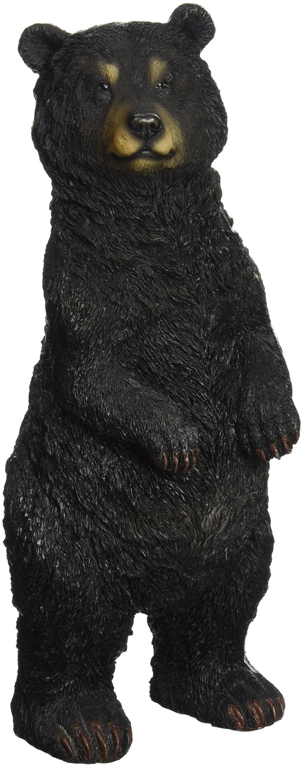Design Toscano black bear statue front view showing realistic pose and durable finish