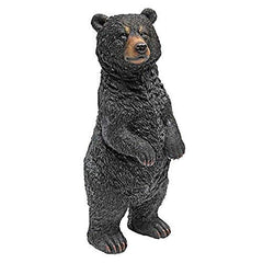 Design Toscano bear statue on porch adding rustic charm and welcoming focal point