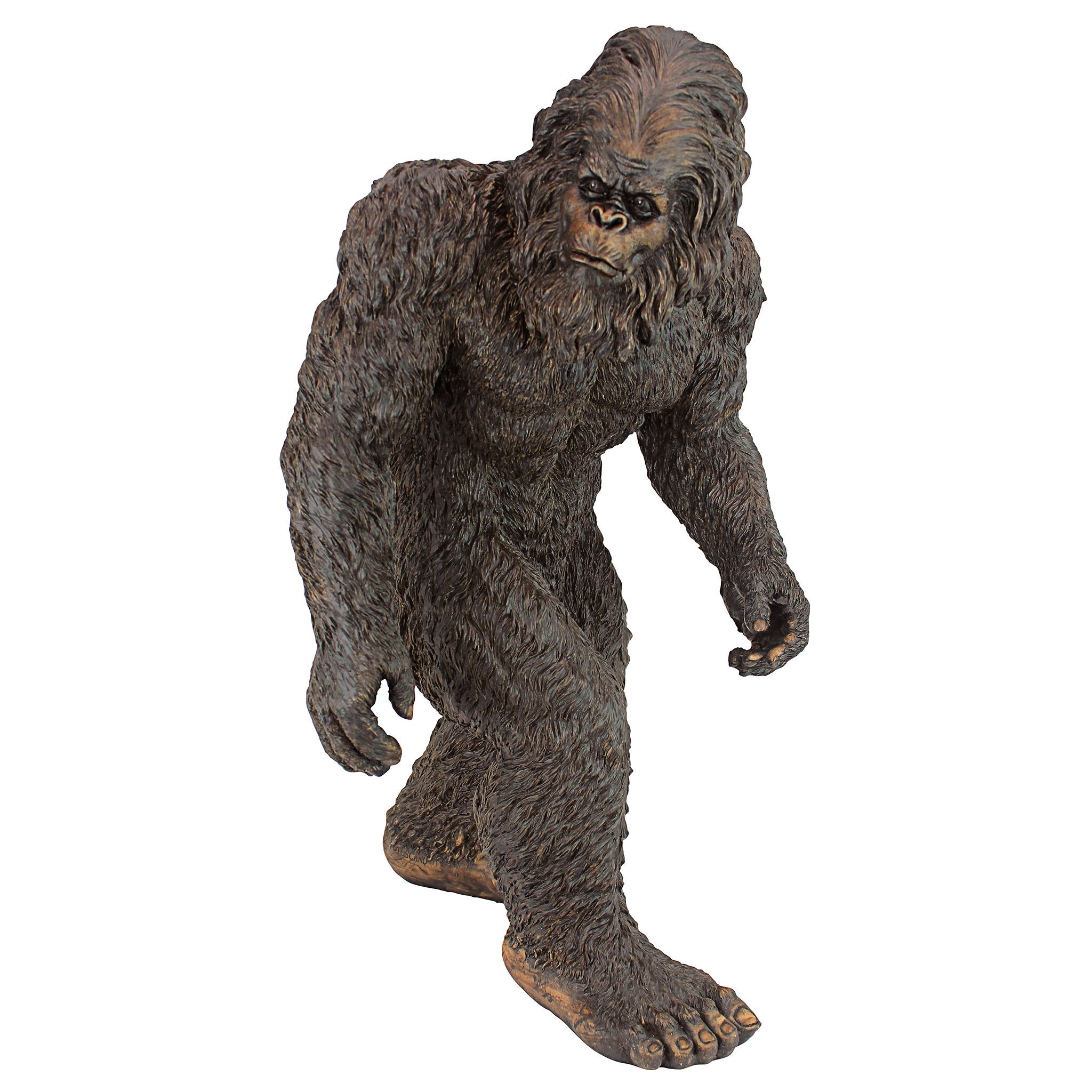 Design Toscano front view Bigfoot statue showing lifelike presence and curb appeal
