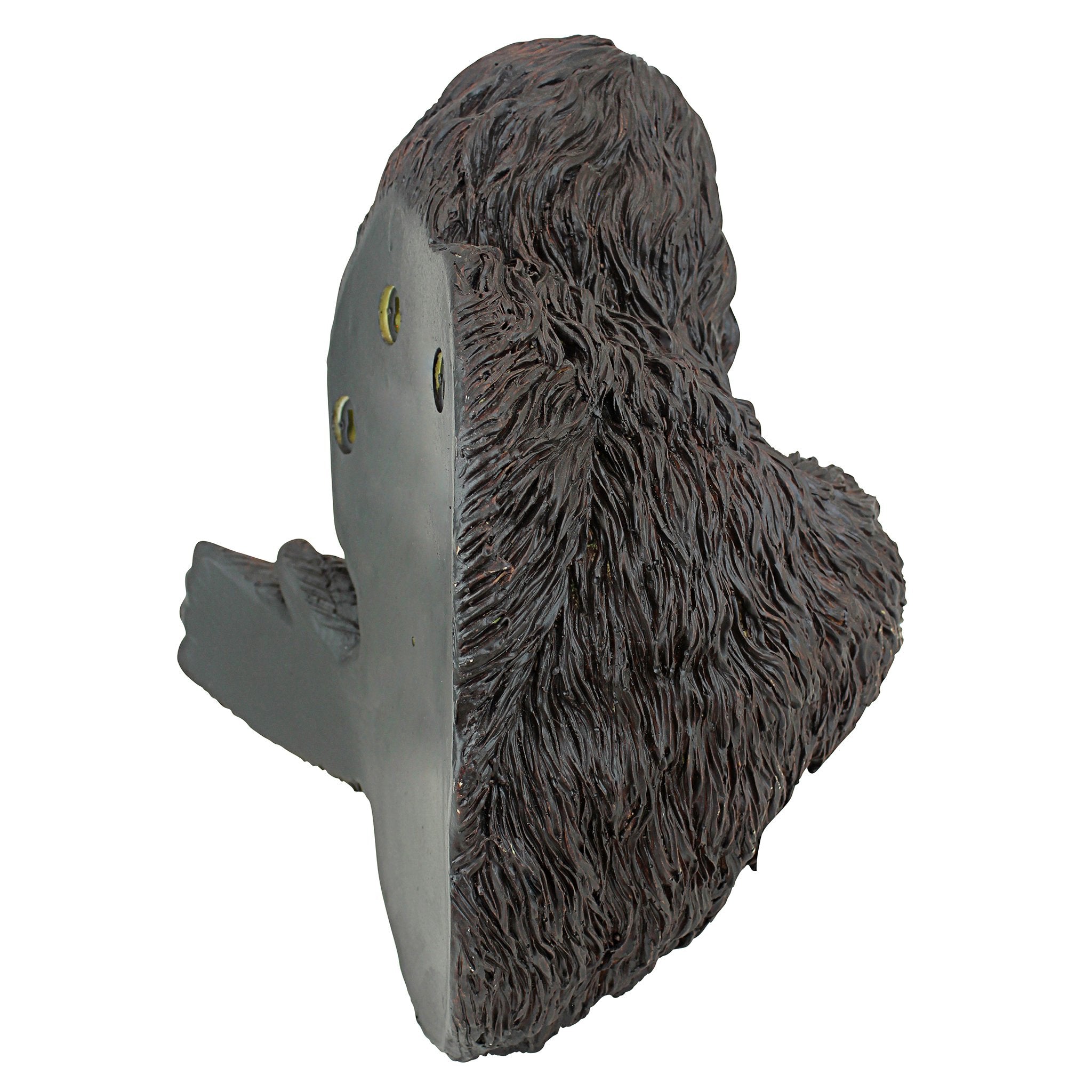 Design Toscano Bigfoot in garden setting next to tree creating whimsical curb appeal