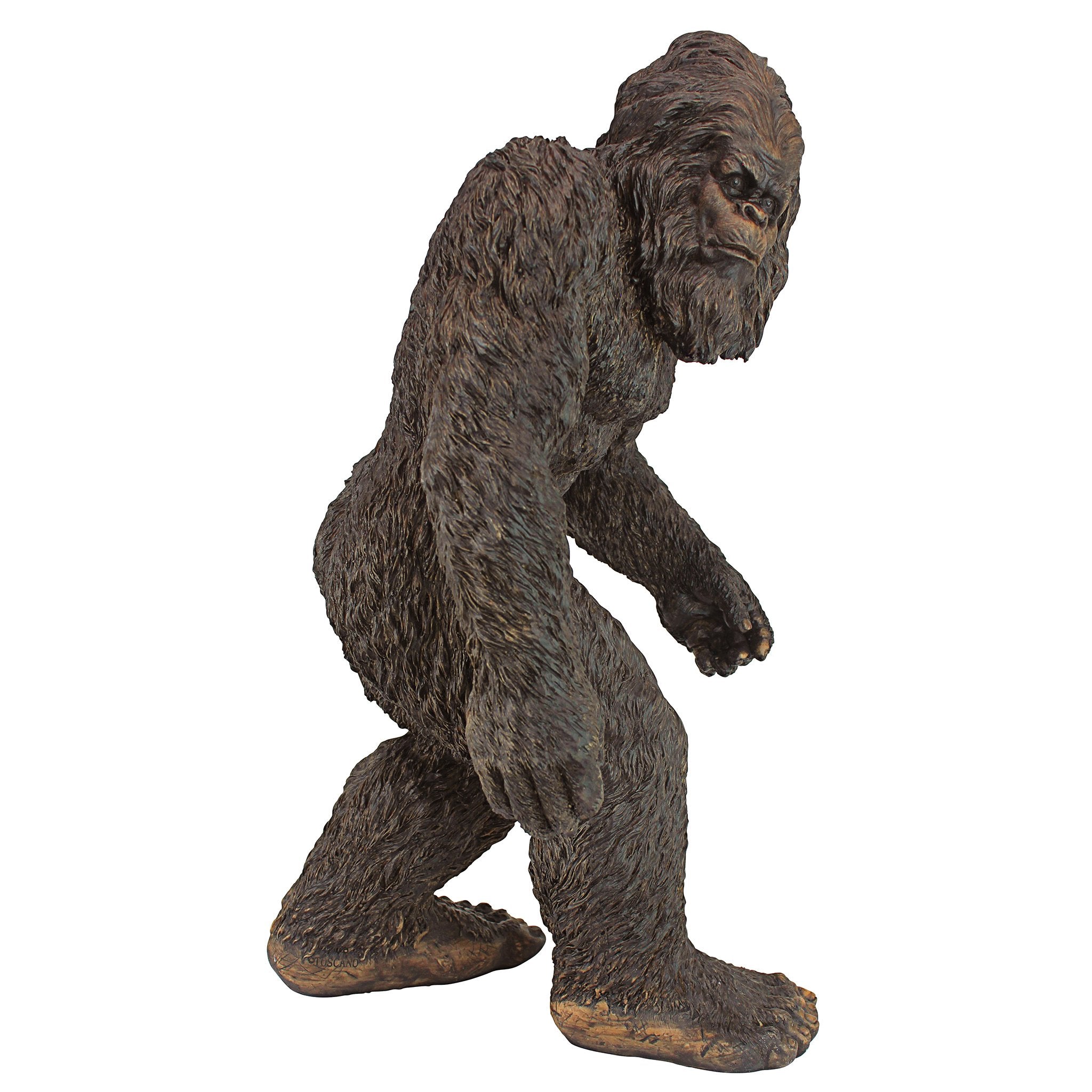 Design Toscano side profile Bigfoot highlighting silhouette and stable stance benefit