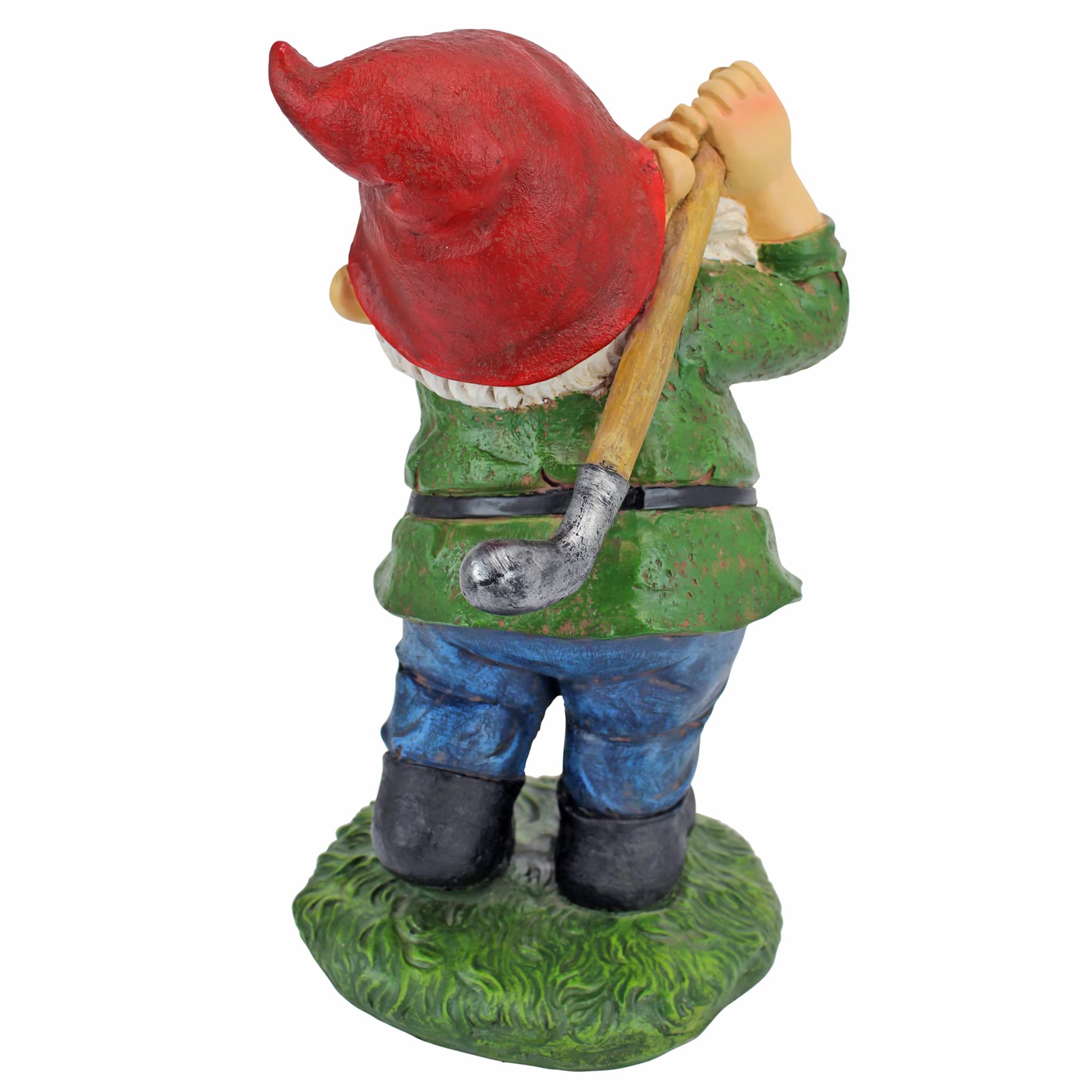 Design Toscano side profile showing Bogey Burt texture and sturdy stone-resin body
