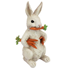 Design Toscano front view of rabbit statue showing lifelike pose and curb appeal