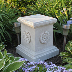 Design Toscano close-up rosette detail highlighting fine carving and classic charm