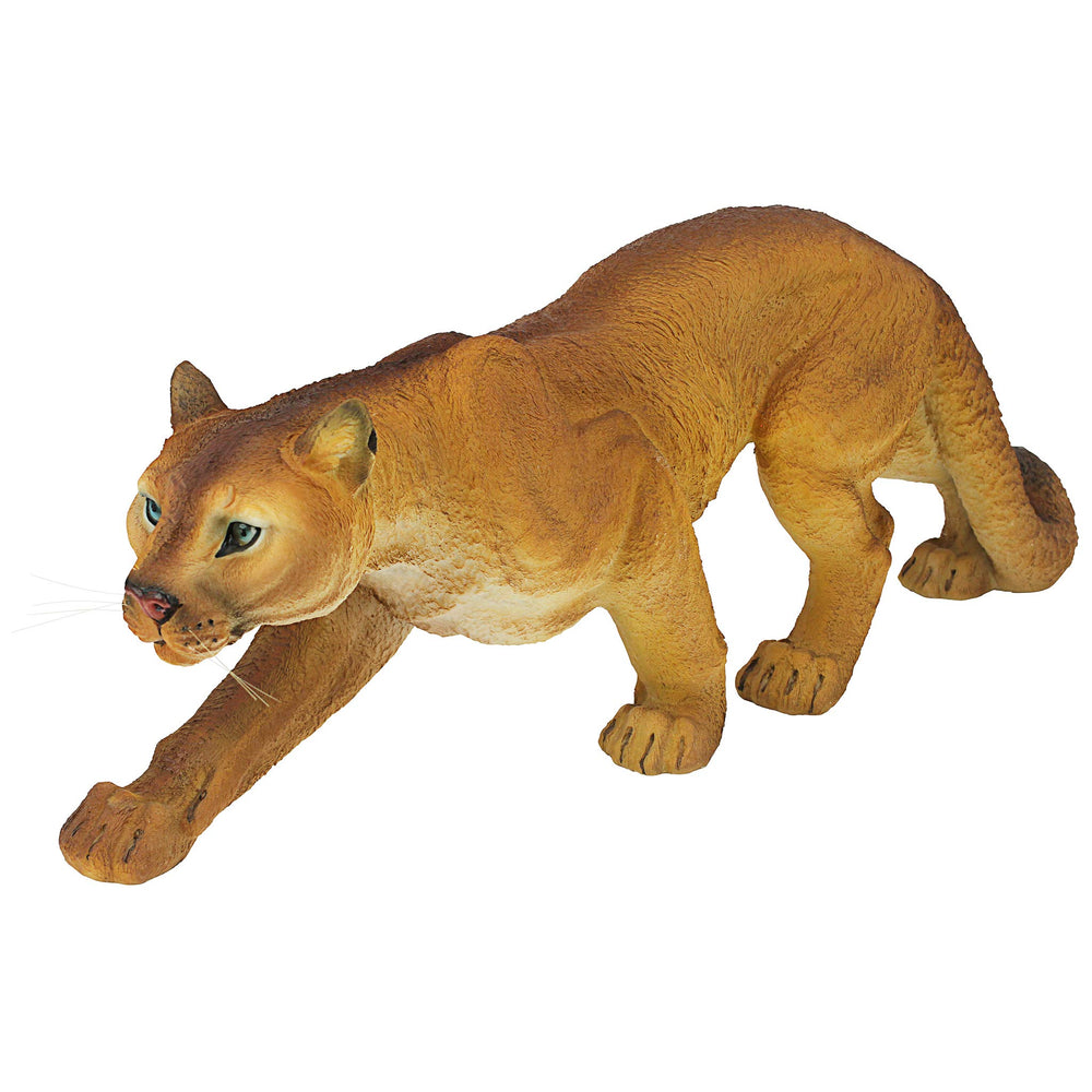 Design Toscano cougar front view showing prowling pose and lifelike benefit