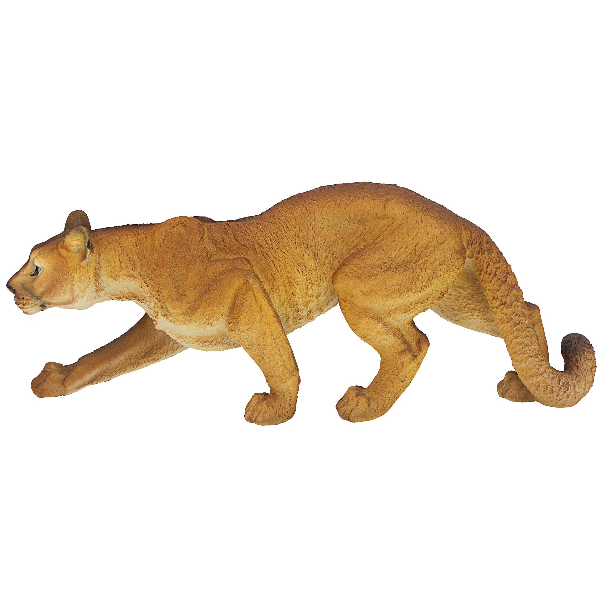 Design Toscano statue next to yard tools showing scale and placement ease