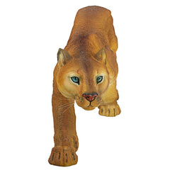 Design Toscano cougar side profile demonstrating low-profile fit for borders