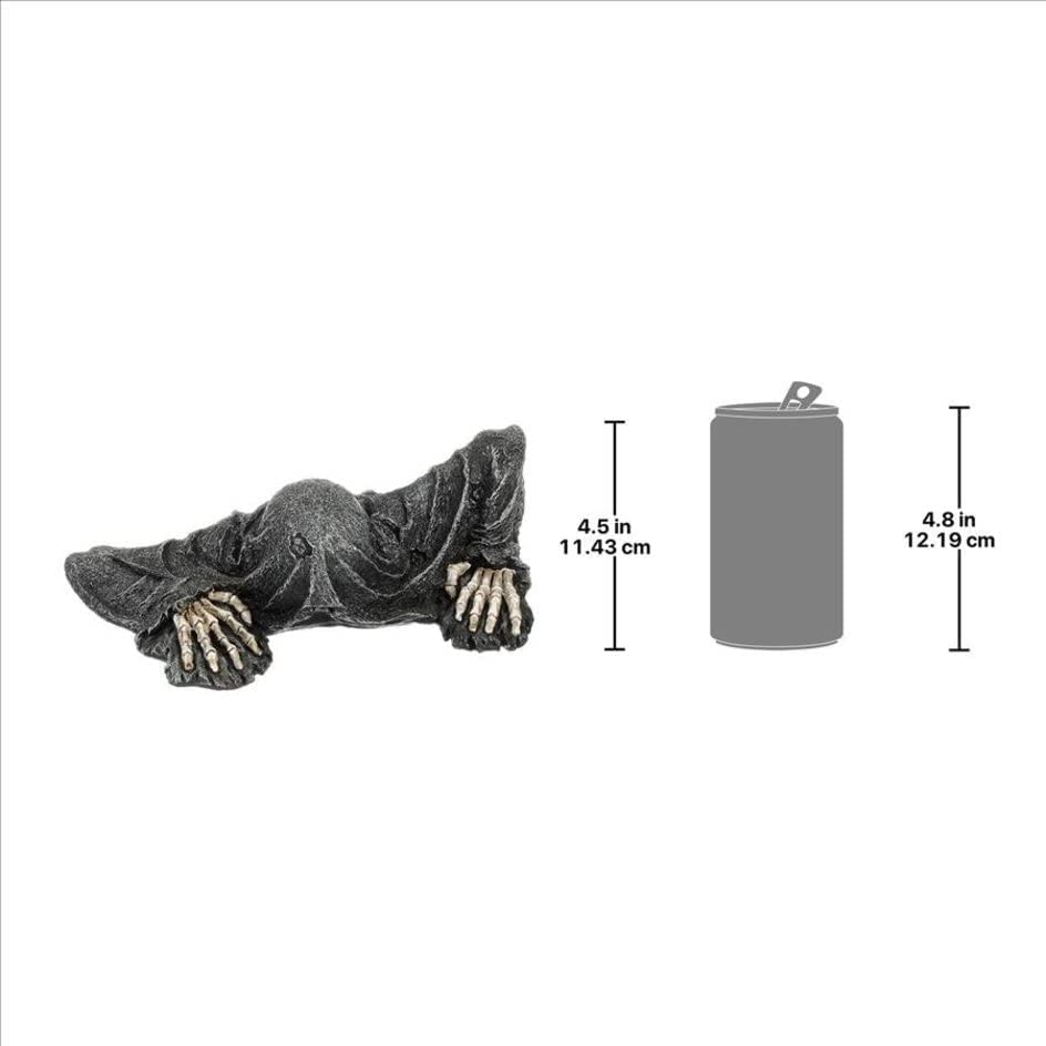 Design Toscano next-to-plant for size comparison showing compact footprint and placement benefit