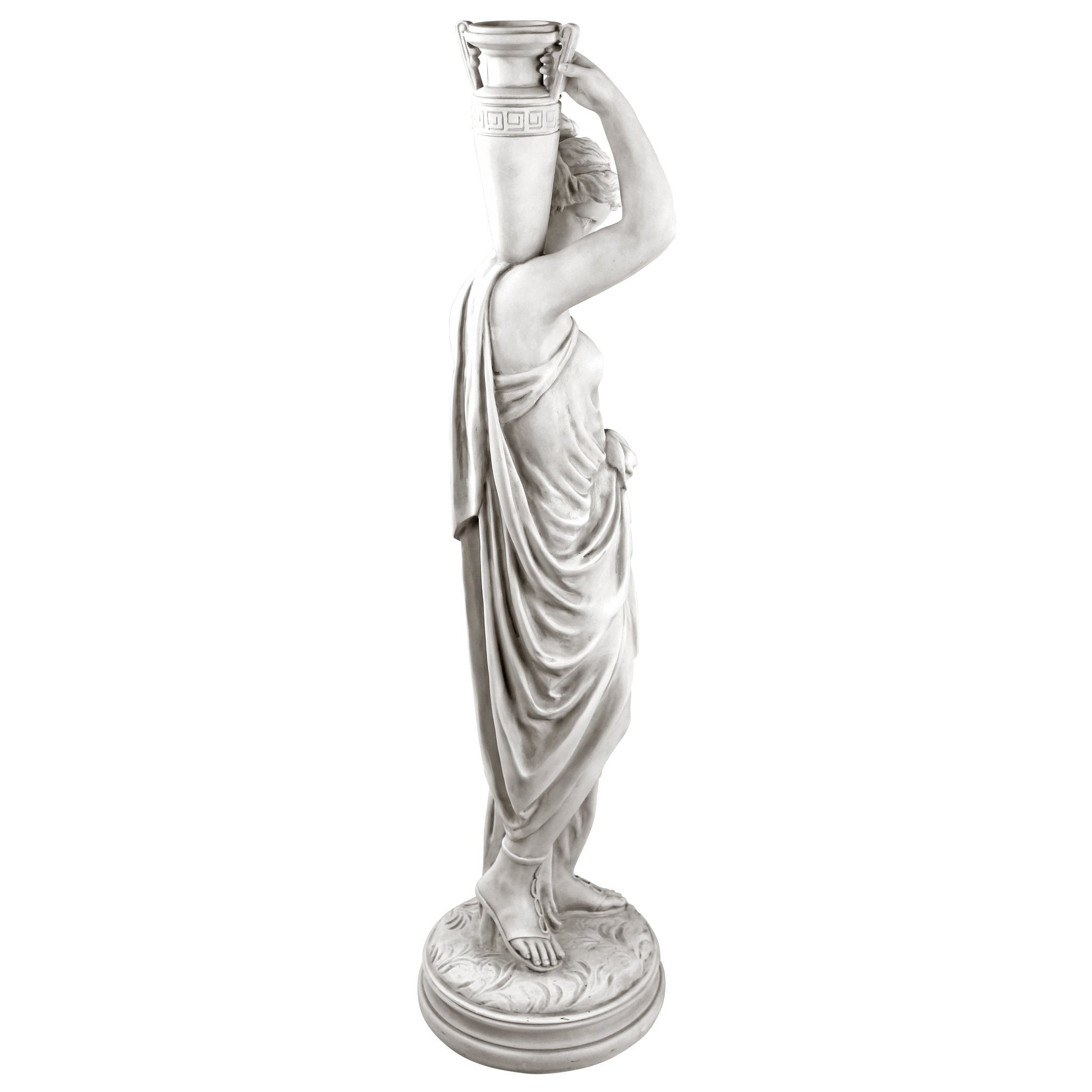 Design Toscano detail of urn and drapery showing texture and historic styling benefit