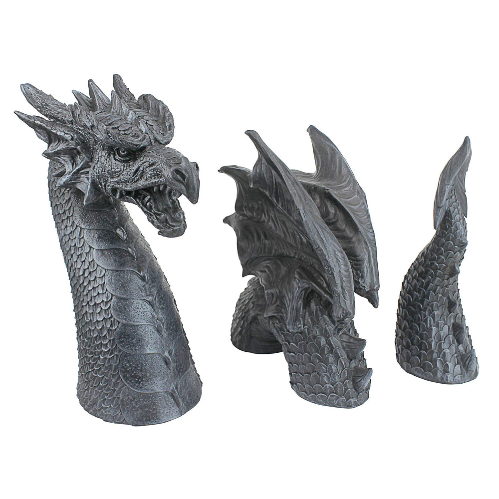 Design Toscano dragon close-up of scales showing artisan detail and texture