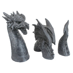Design Toscano dragon close-up of scales showing artisan detail and texture