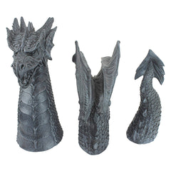 Design Toscano dragon side profile highlighting length and stance benefit