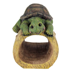 Design Toscano close-up of turtle shell detail, shows handcrafted paintwork benefit