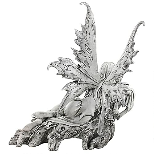 Design Toscano fairy statue staged in garden for whimsical outdoor accent