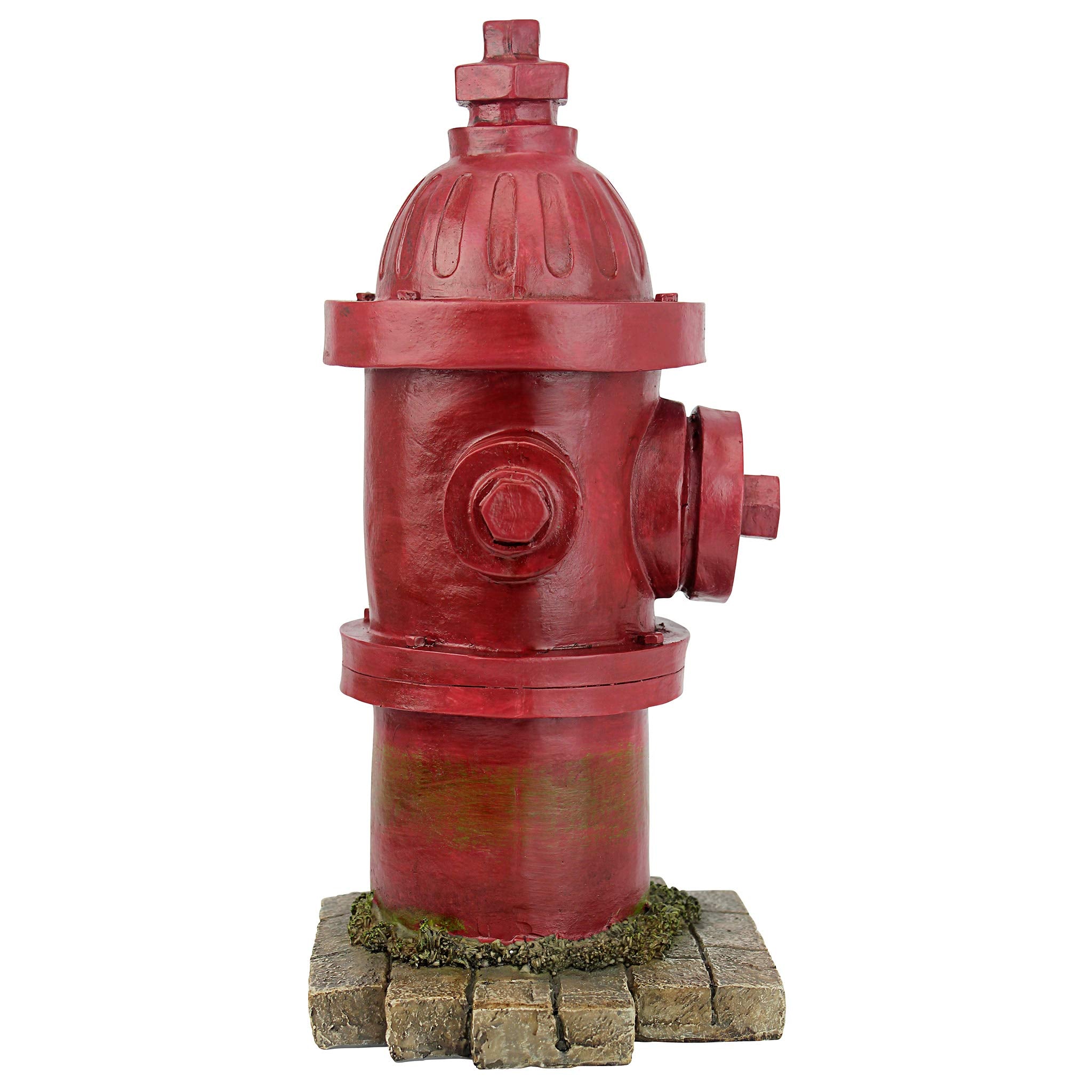 Design Toscano hydrant staged in garden suggesting outdoor curb appeal benefit