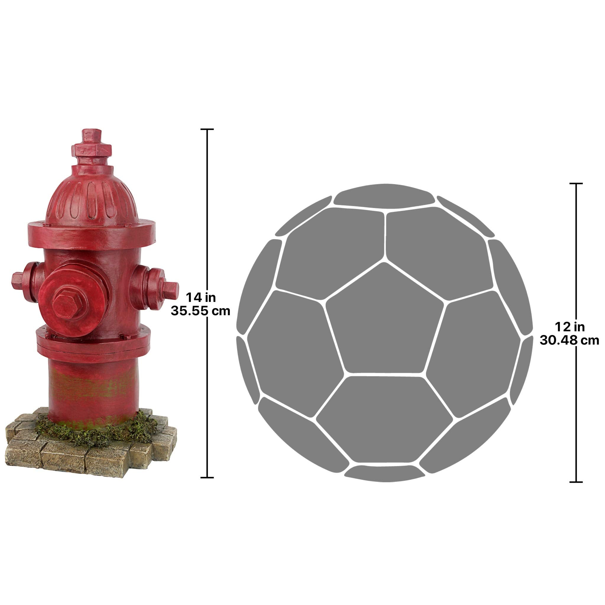 Design Toscano hydrant beside a small dog to show scale and training-use benefit