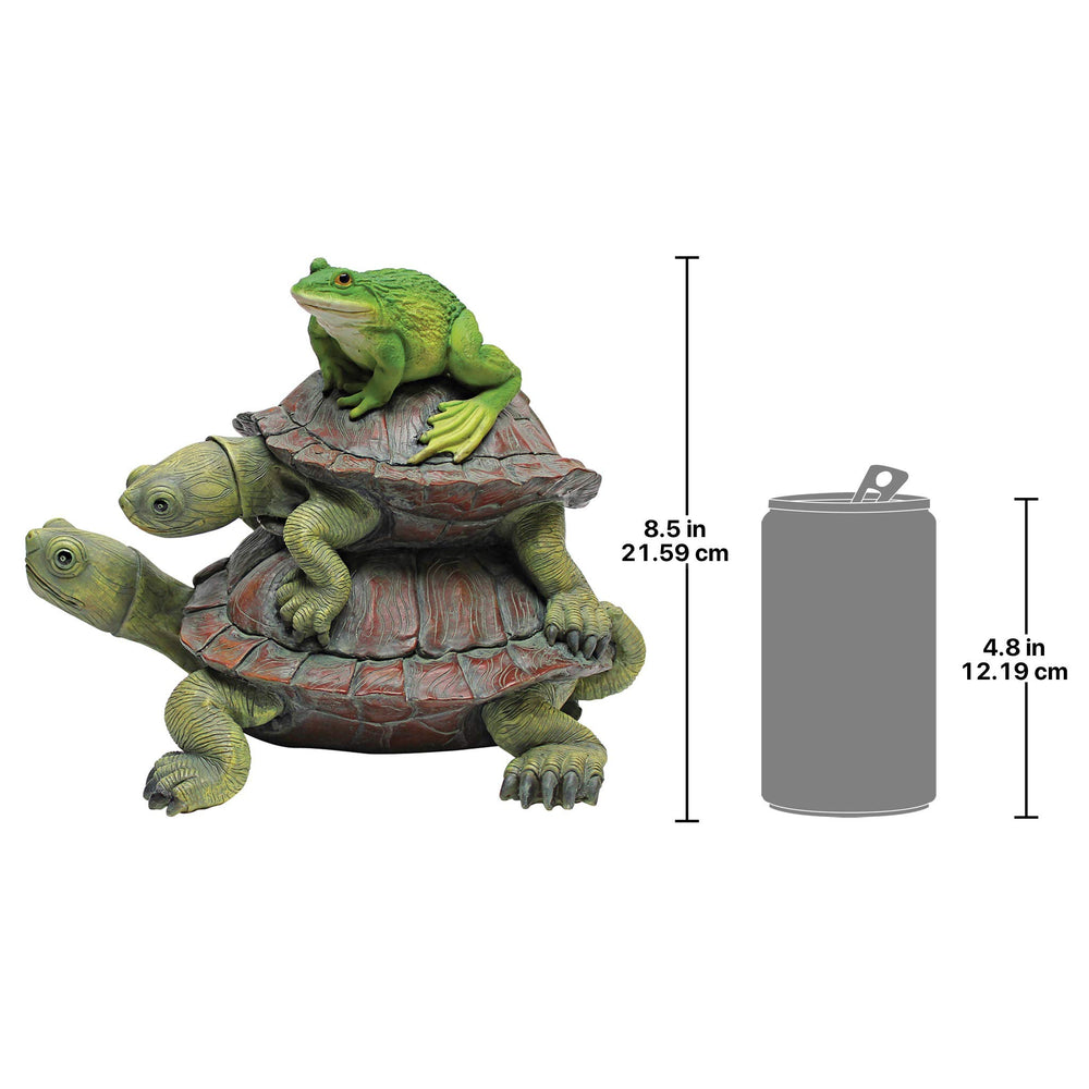 Design Toscano statue placed by pond in garden illustrating scale and outdoor appeal