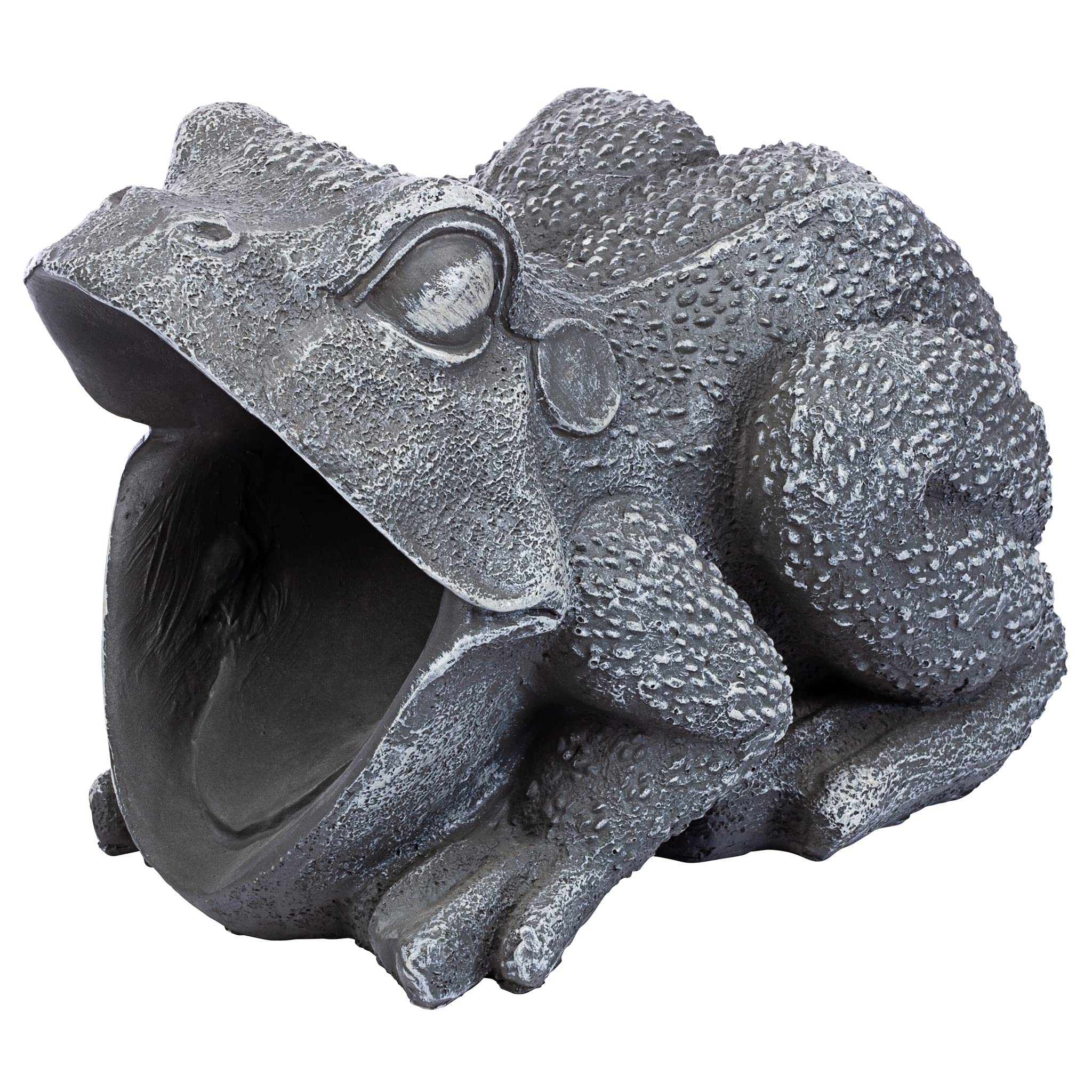 Design Toscano frog rear opening detail fits standard downspouts