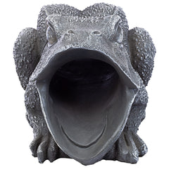 Design Toscano frog side profile highlighting sculpted silhouette