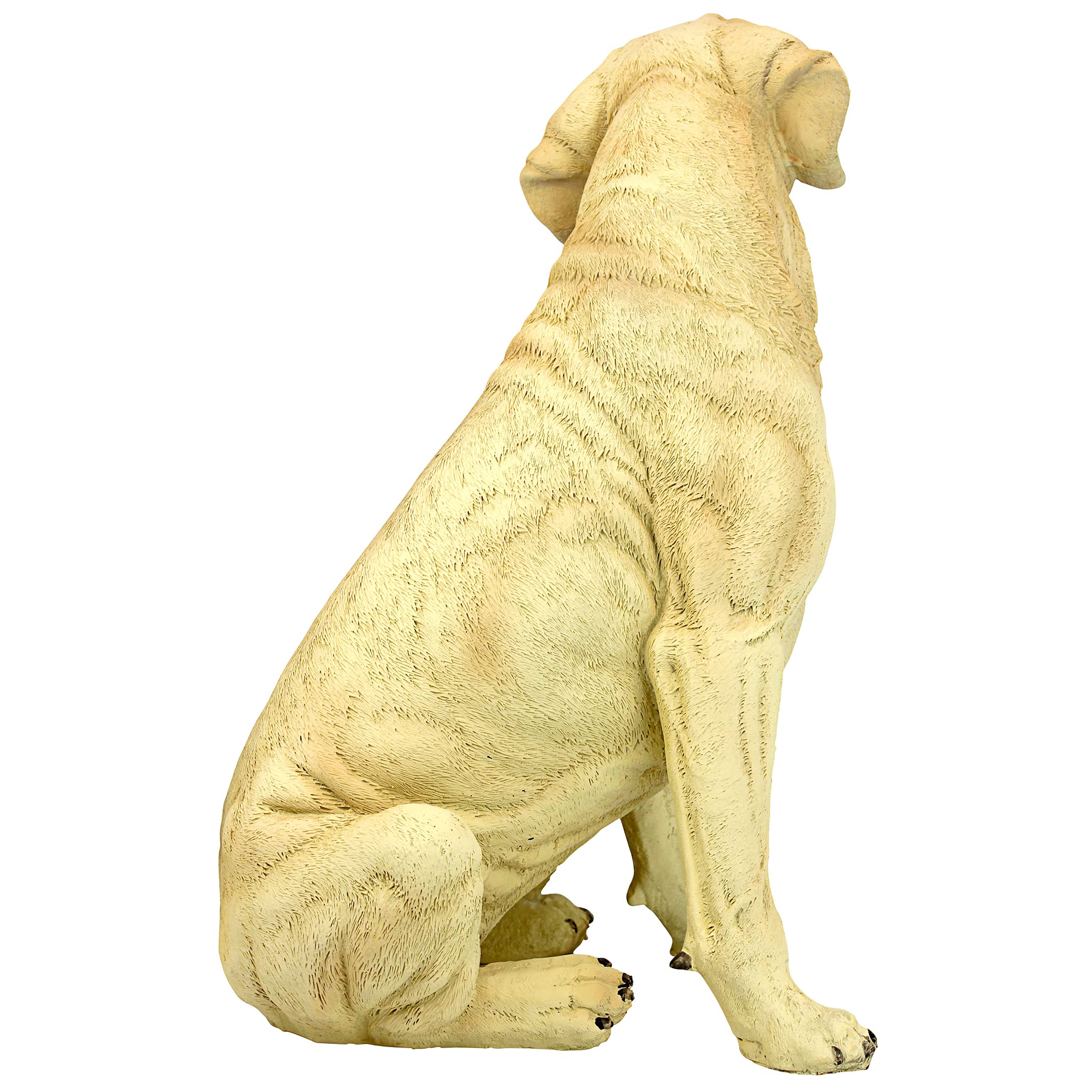 Design Toscano Golden Labrador coat texture close-up showing artisan paintwork