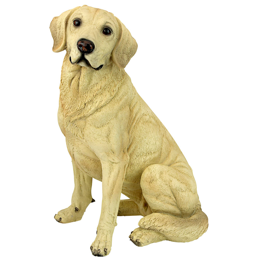 Design Toscano Golden Labrador front view showing lifelike posture and charm