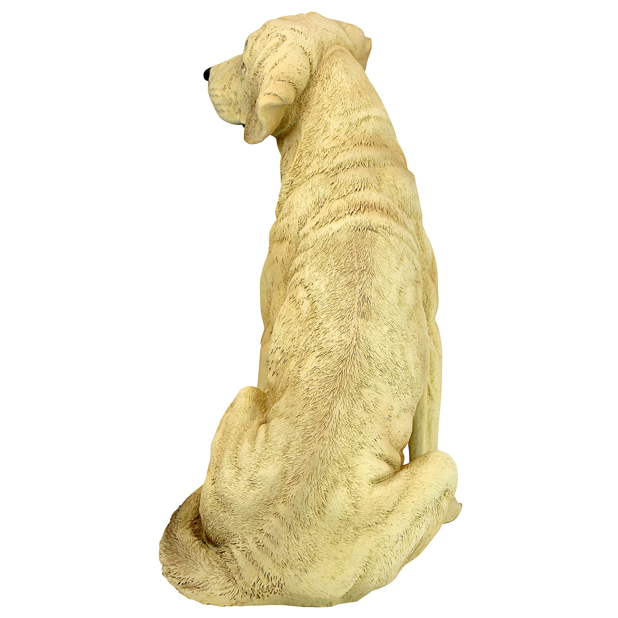 Design Toscano Golden Labrador side profile highlighting sculpted contours and balance
