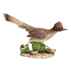 Design Toscano roadrunner front view showing color and decorative appeal