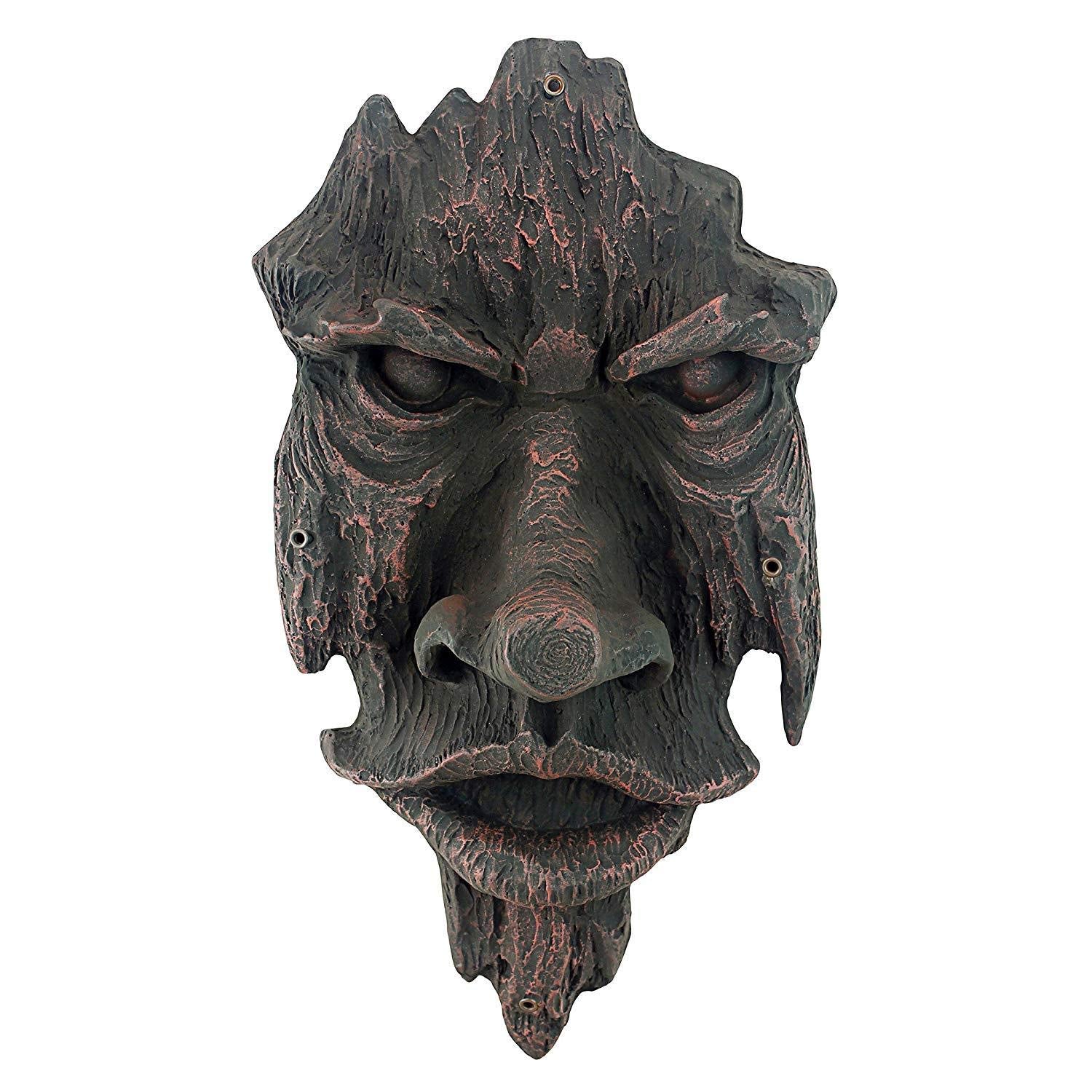 Design Toscano side profile highlighting sculpted depth and woodtone finish benefit