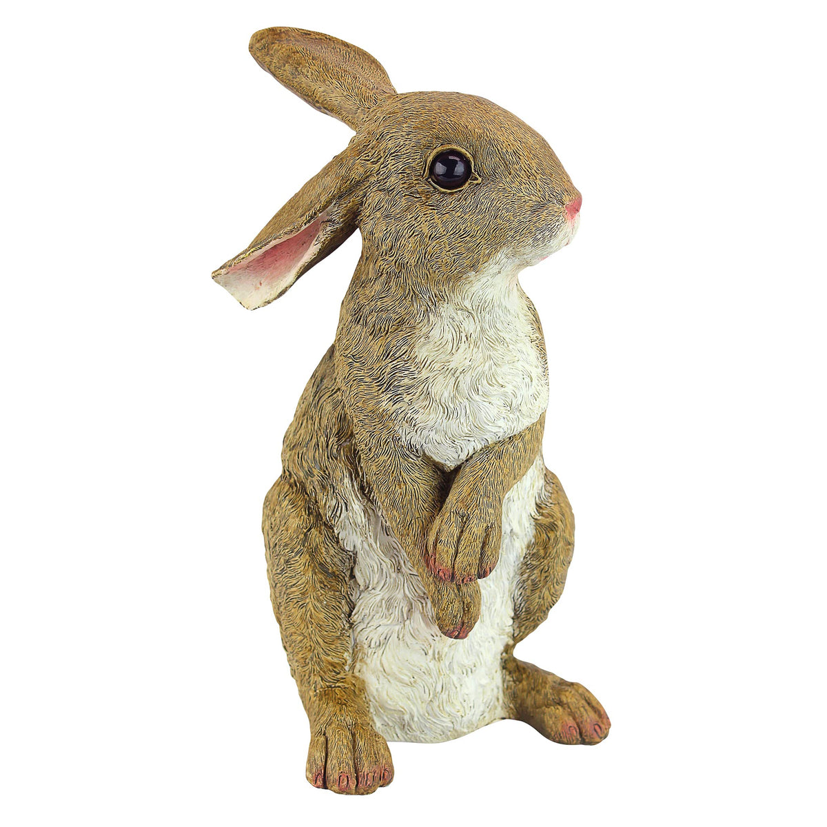Design Toscano front view of Hopper the Bunny showing lifelike pose and charm