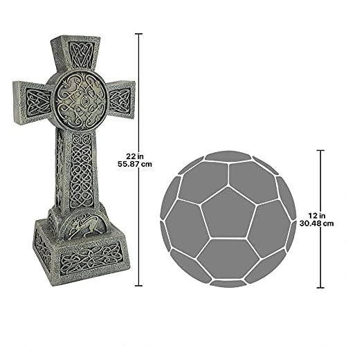 Design Toscano product tag showing dimensions and weight for easy placement planning