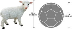Design Toscano lamb in garden setting demonstrating scale and charming landscape benefit