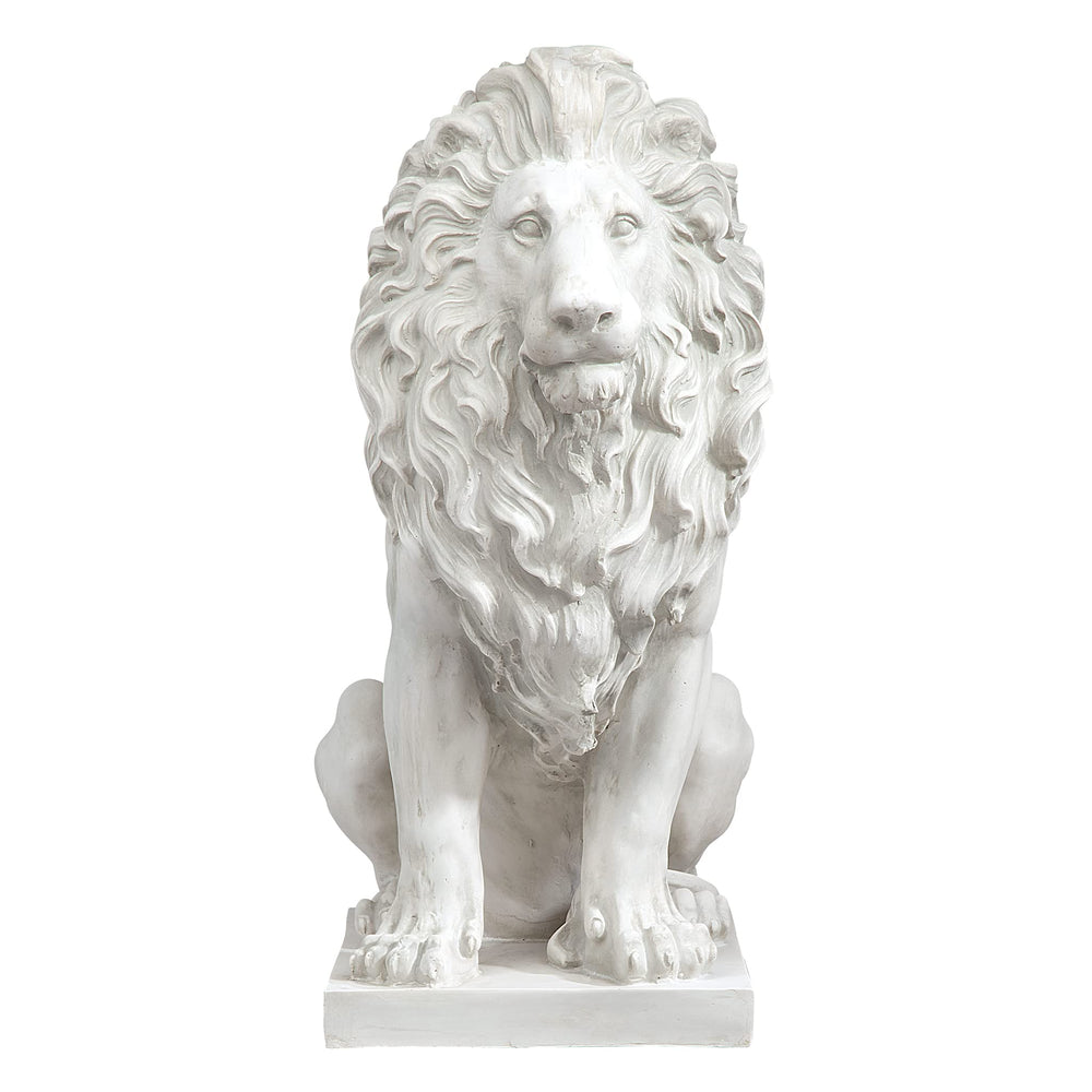 Design Toscano lion close-up of face detail showing realistic expression and texture