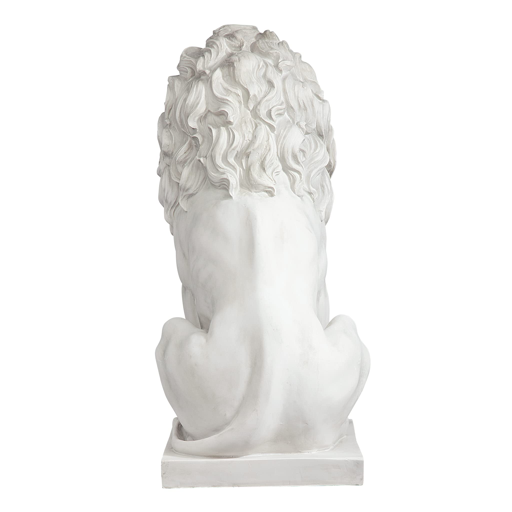 Design Toscano lion in garden setting adding elegant focal point and curb appeal