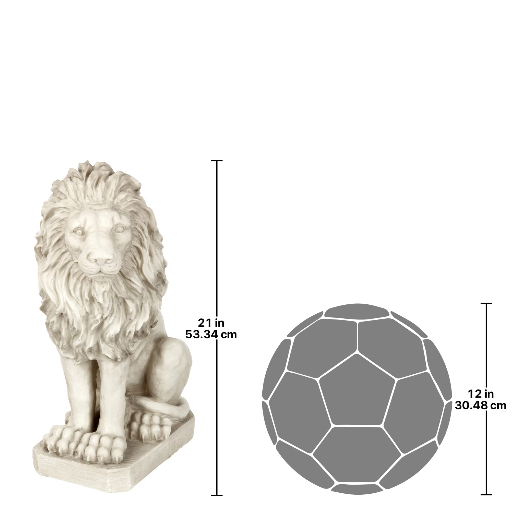 Design Toscano matching pair flanking entry creating symmetrical grandeur