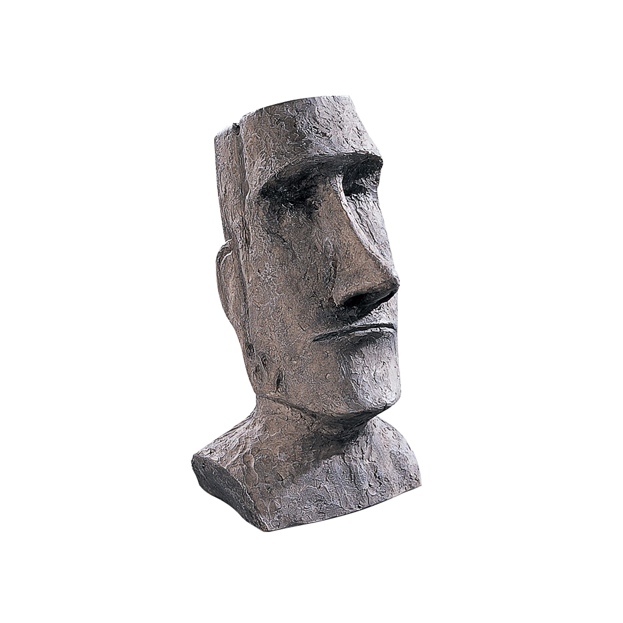 Design Toscano front view of moai statue showing facial detail and solid presence for focal decor