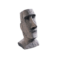 Design Toscano front view of moai statue showing facial detail and solid presence for focal decor