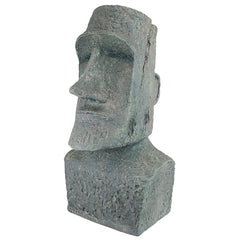 Design Toscano three-quarter angle of Moai highlighting silhouette and outdoor appeal