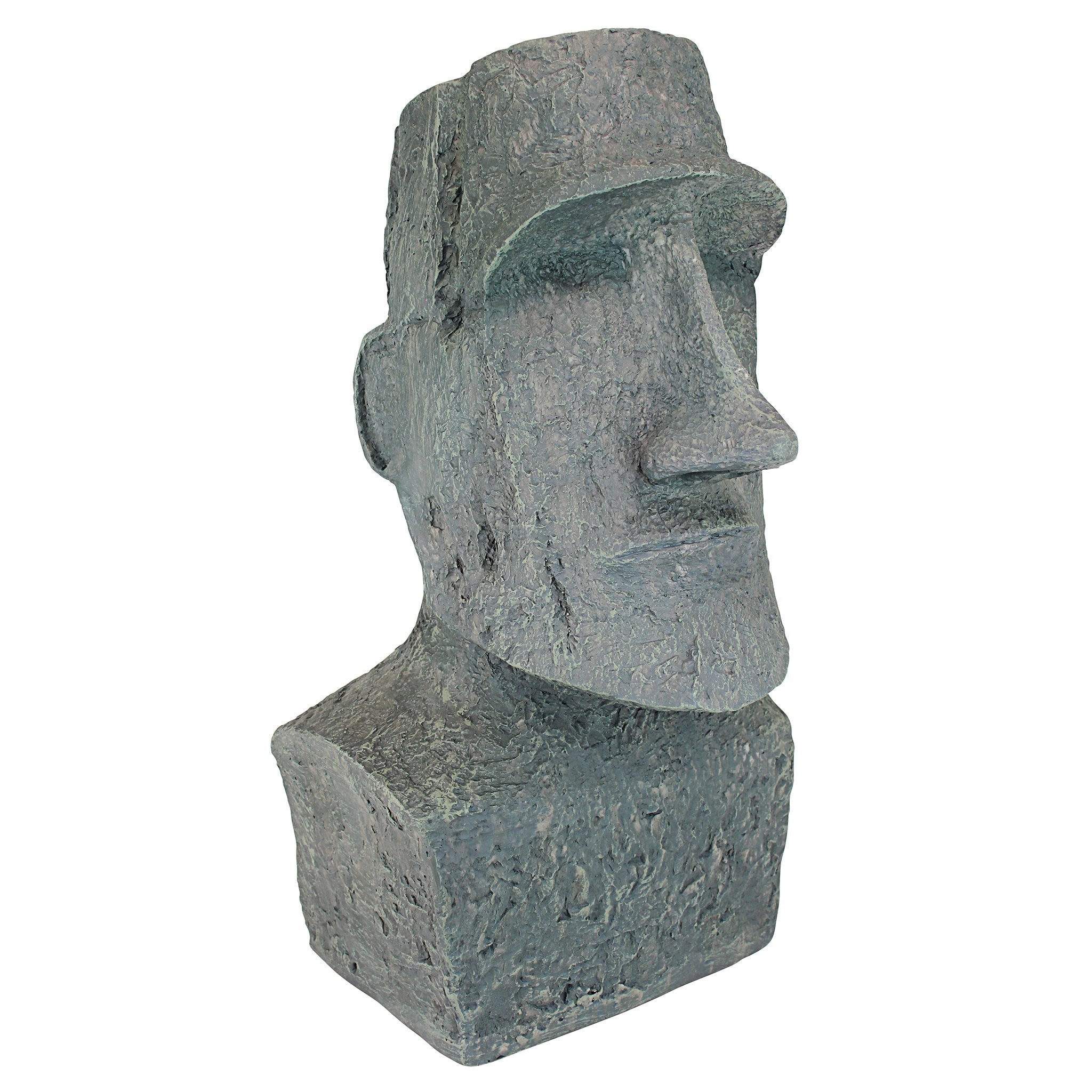 Design Toscano front view of Moai statue showing strong presence and focal benefit