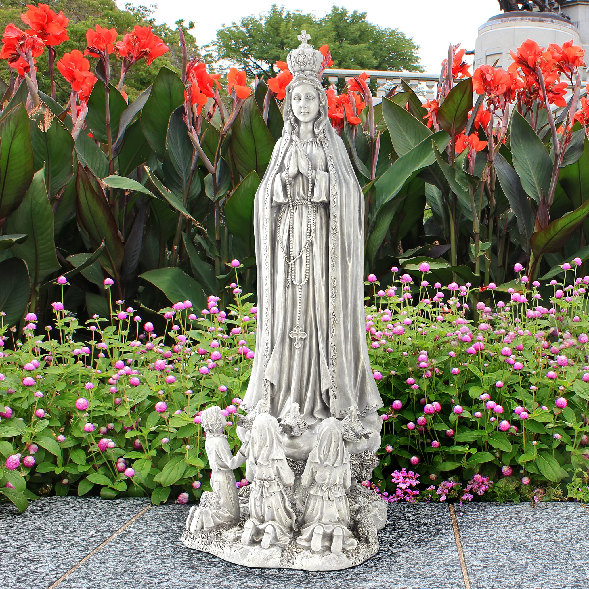 Design Toscano close-up of rosary detail highlighting craftsmanship and tactile texture