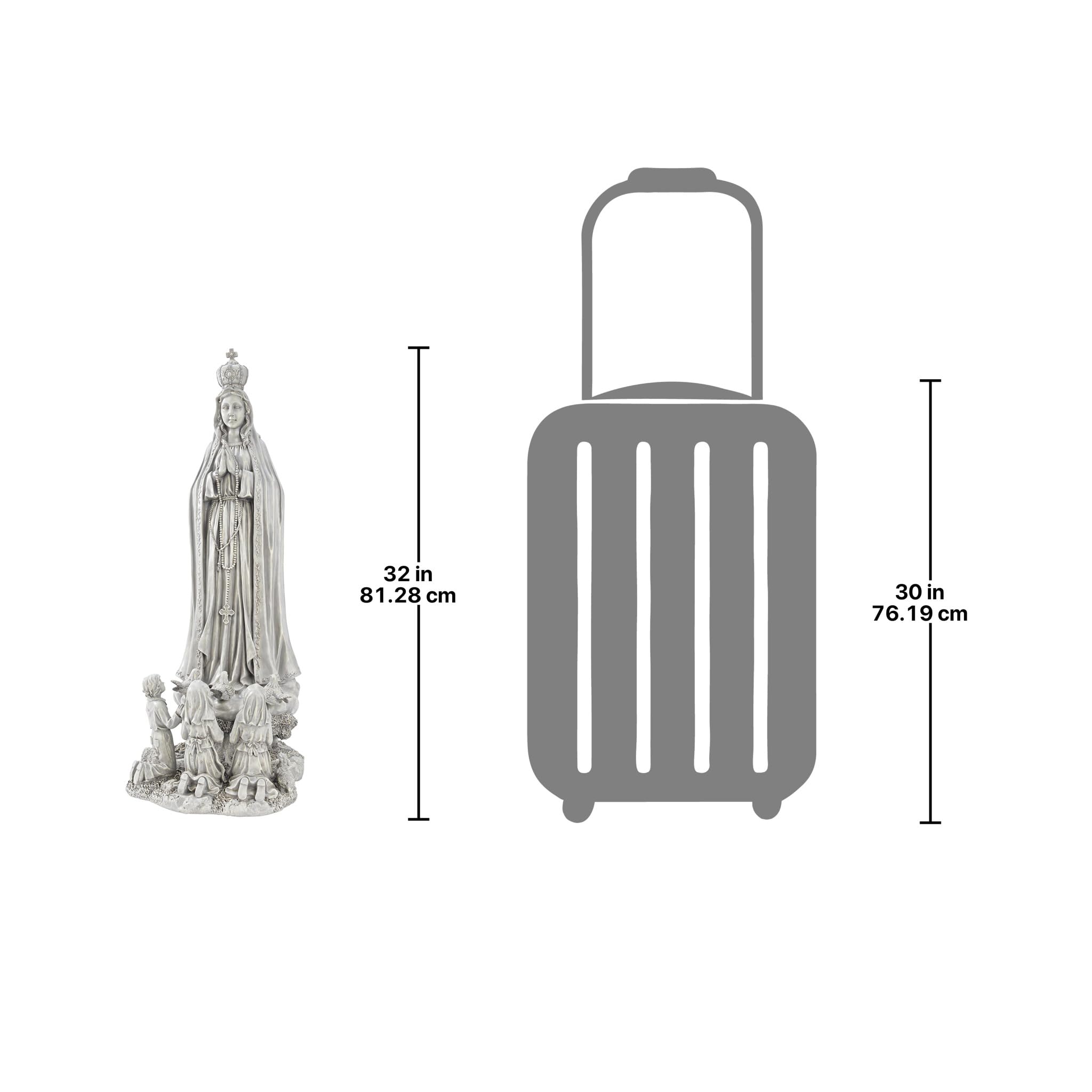 Design Toscano statue placed in a garden setting offering peaceful outdoor shrine ambience